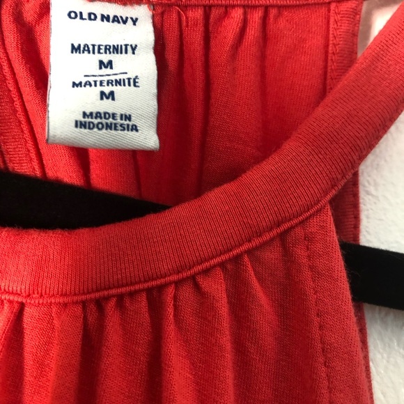 Old Navy Womens Maternity Maxi Coral Dress Size M Sleeveless Summer - Picture 5 of 7
